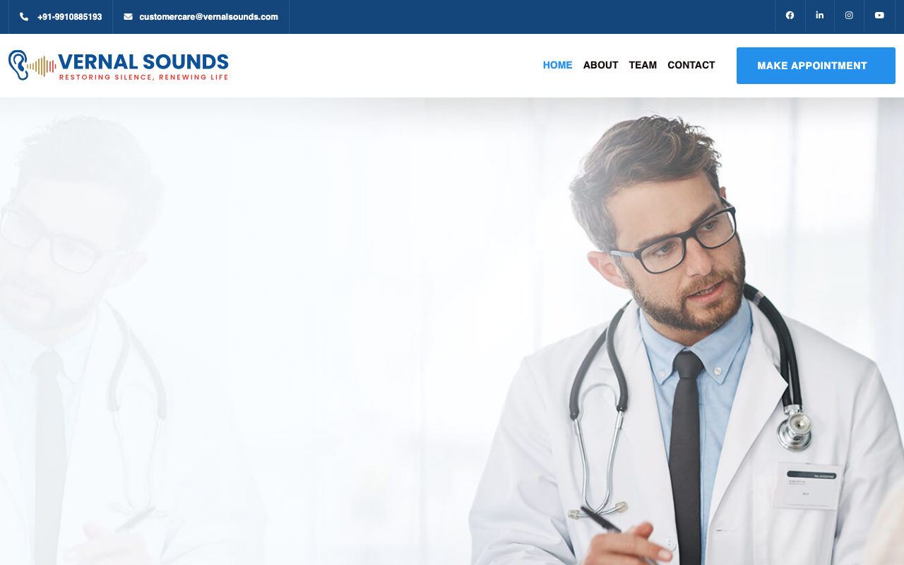 Karn Arogyam · Vernal Sounds — hearing-aid and audiometry healthcare platform